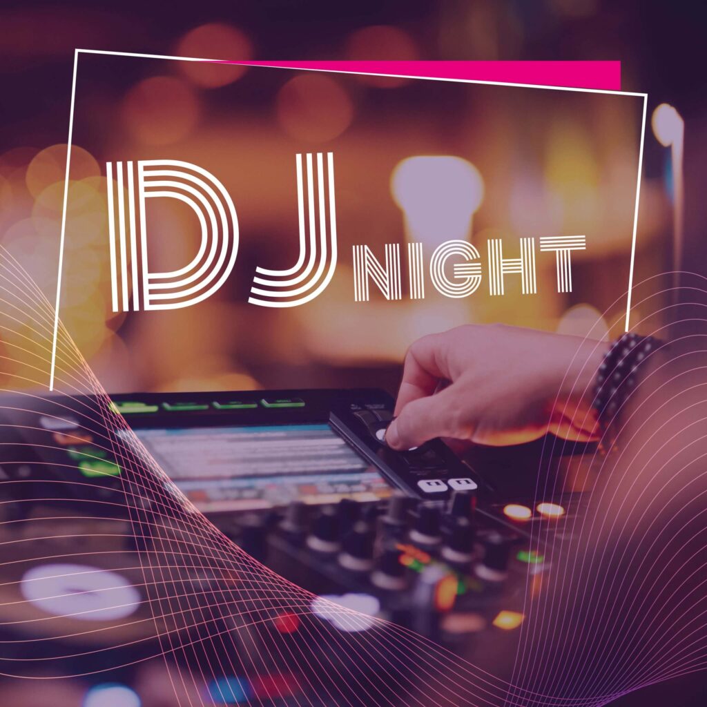 hands on the mixing deck it's dj night