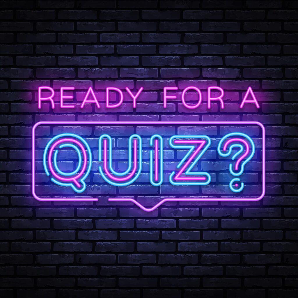 ready for a quiz? neon light